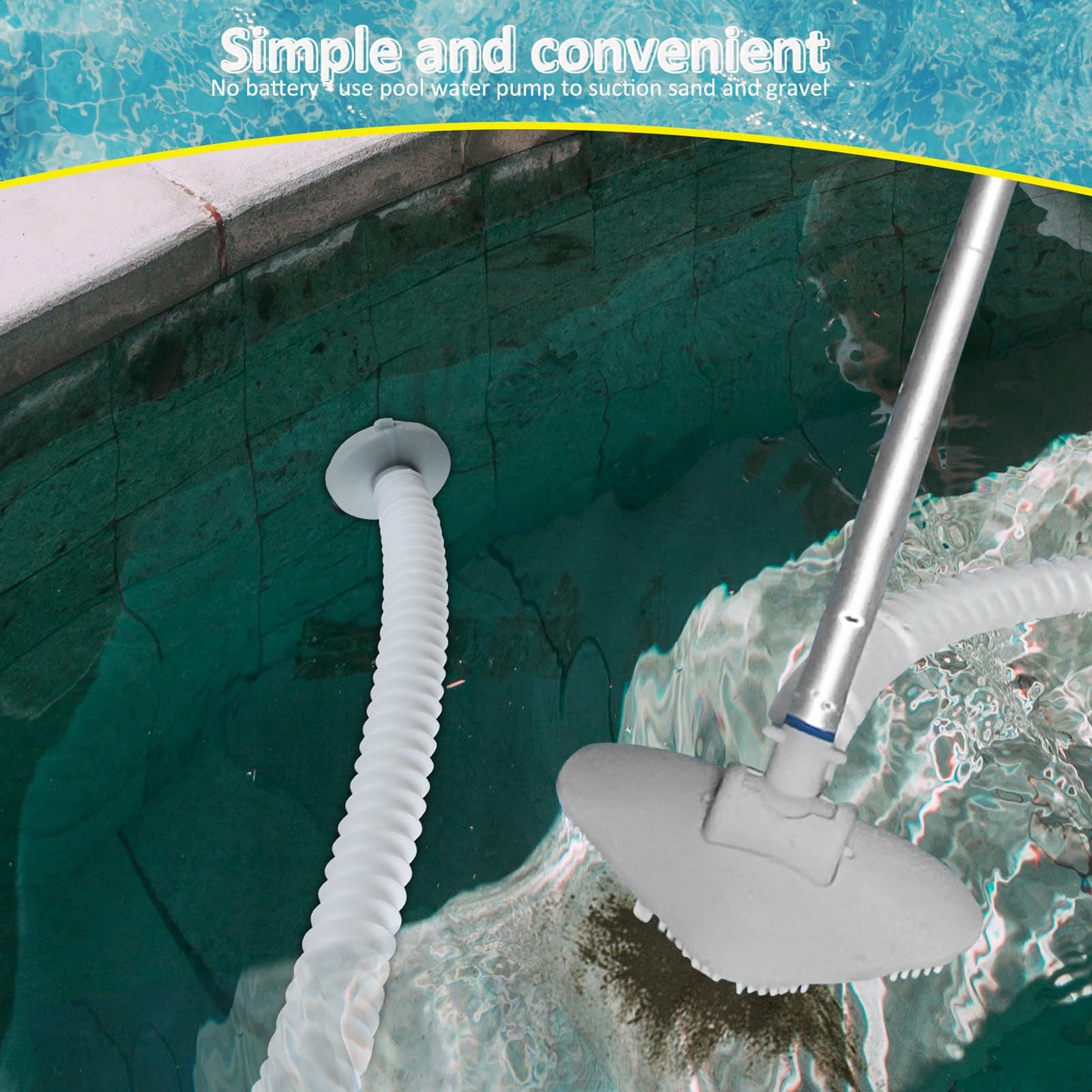 Aspirapolvere portatile per piscina, silenzioso, multifunzionale, per spa, tubo di aspirazione per vasca idromassaggio, accessori per la pulizia profonda della polvere