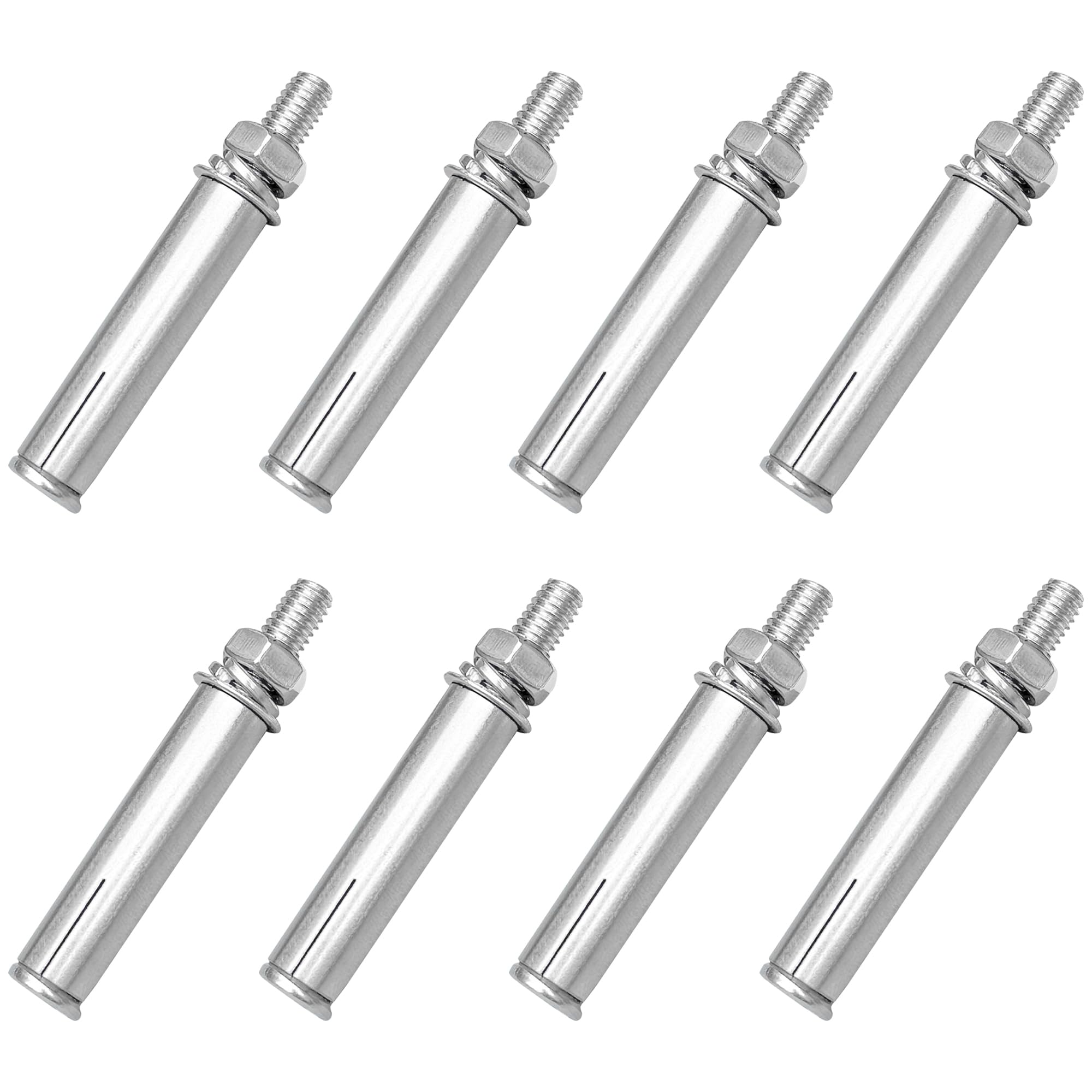 8 PCS 304 Stainless Steel Expansion Bolts - Heavy-Duty Wall and Floor Anchors for Concrete and Brick (M6 × 60mm) - Image 3