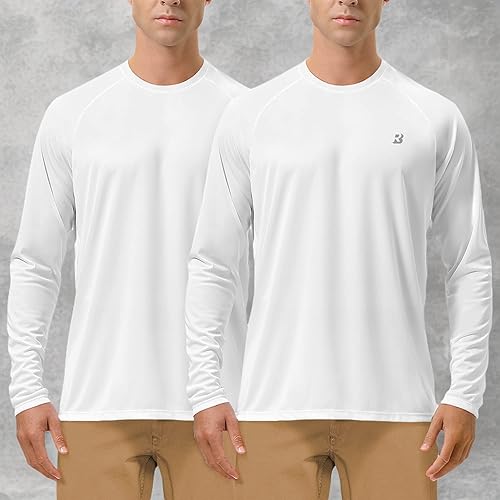 Miniatura 6 de Roadbox Camisas de Protección Solar UV UPF 50+ para Hombres Manga Larga SPF Rash Guard para Pesca Senderismo Natación Correr