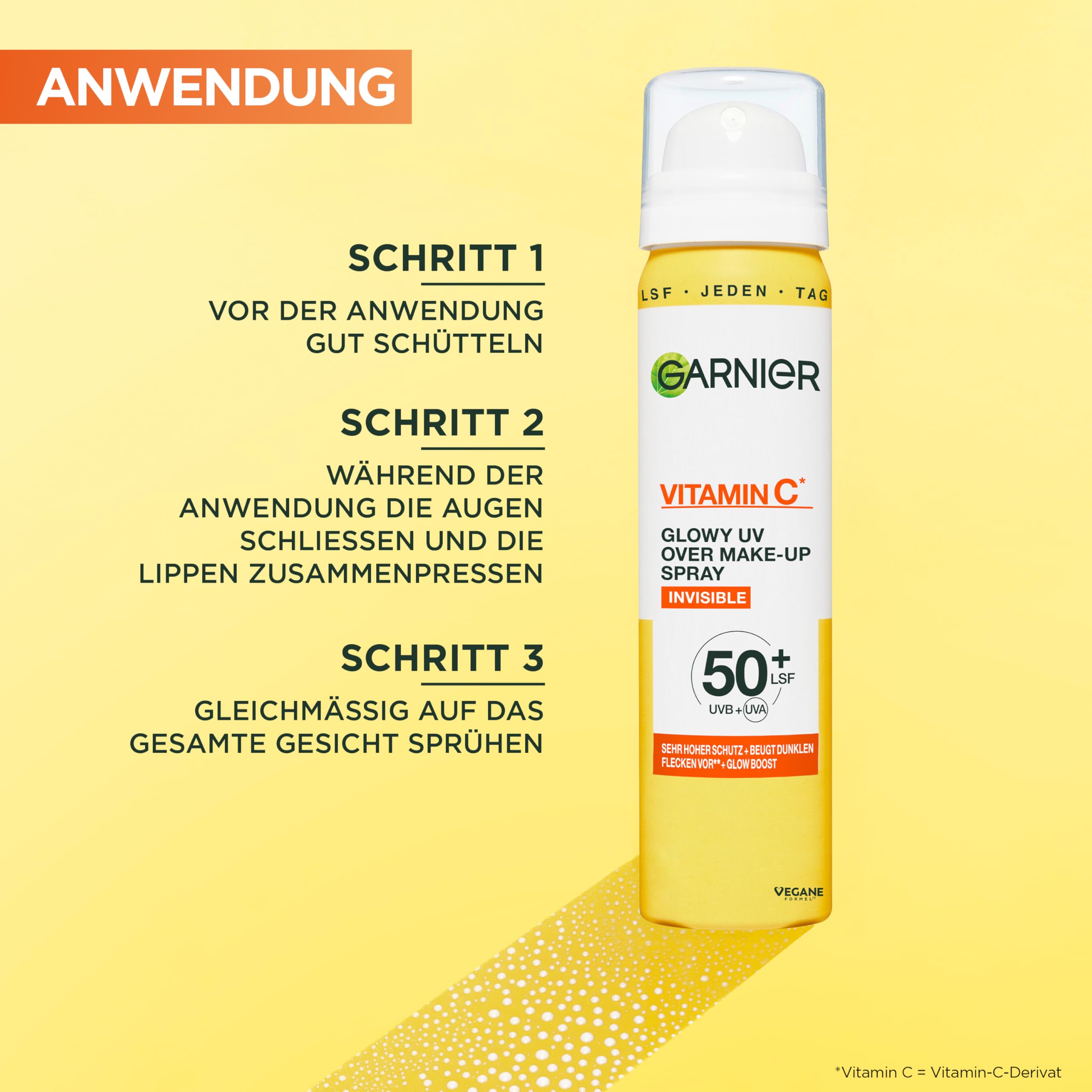 Garnier Skin Active Vitamina C Glow UV Over Make Up Spray