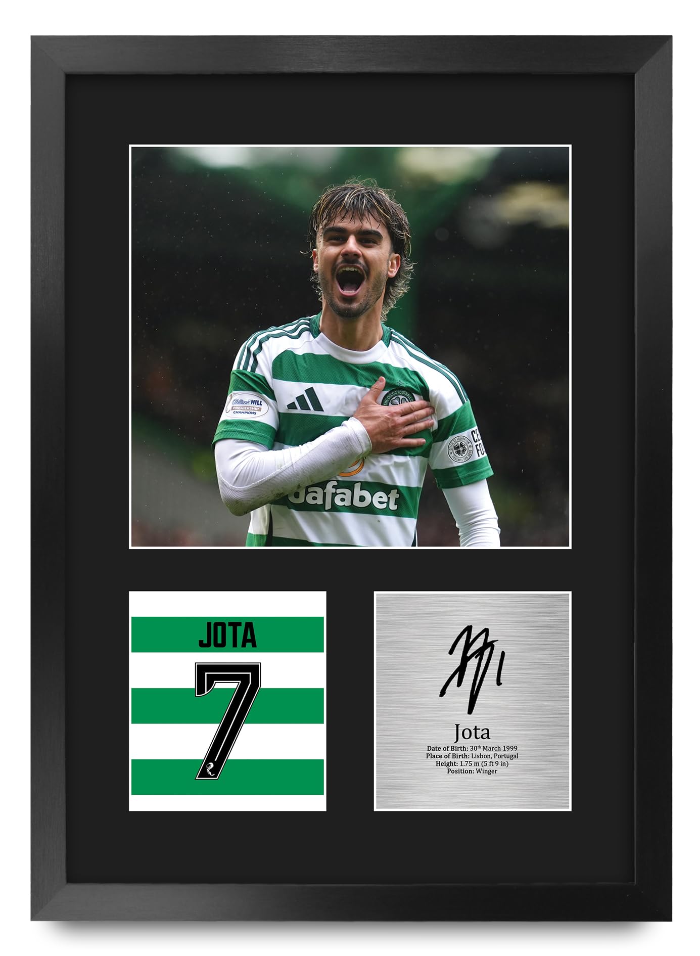 HWC Trading Jota Celtic Gifts Printed Signed Autograph Picture for Football Fans and Supporters - A3 Portrait Framed-image-49