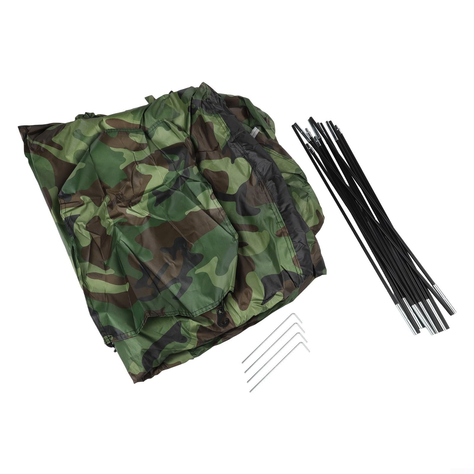 Tenda da campeggio per 1 o 2 persone con tetto rivestito in argento con protezione UV, cerniere bidirezionali, borsa per il trasporto e struttura robusta in fibra di vetro