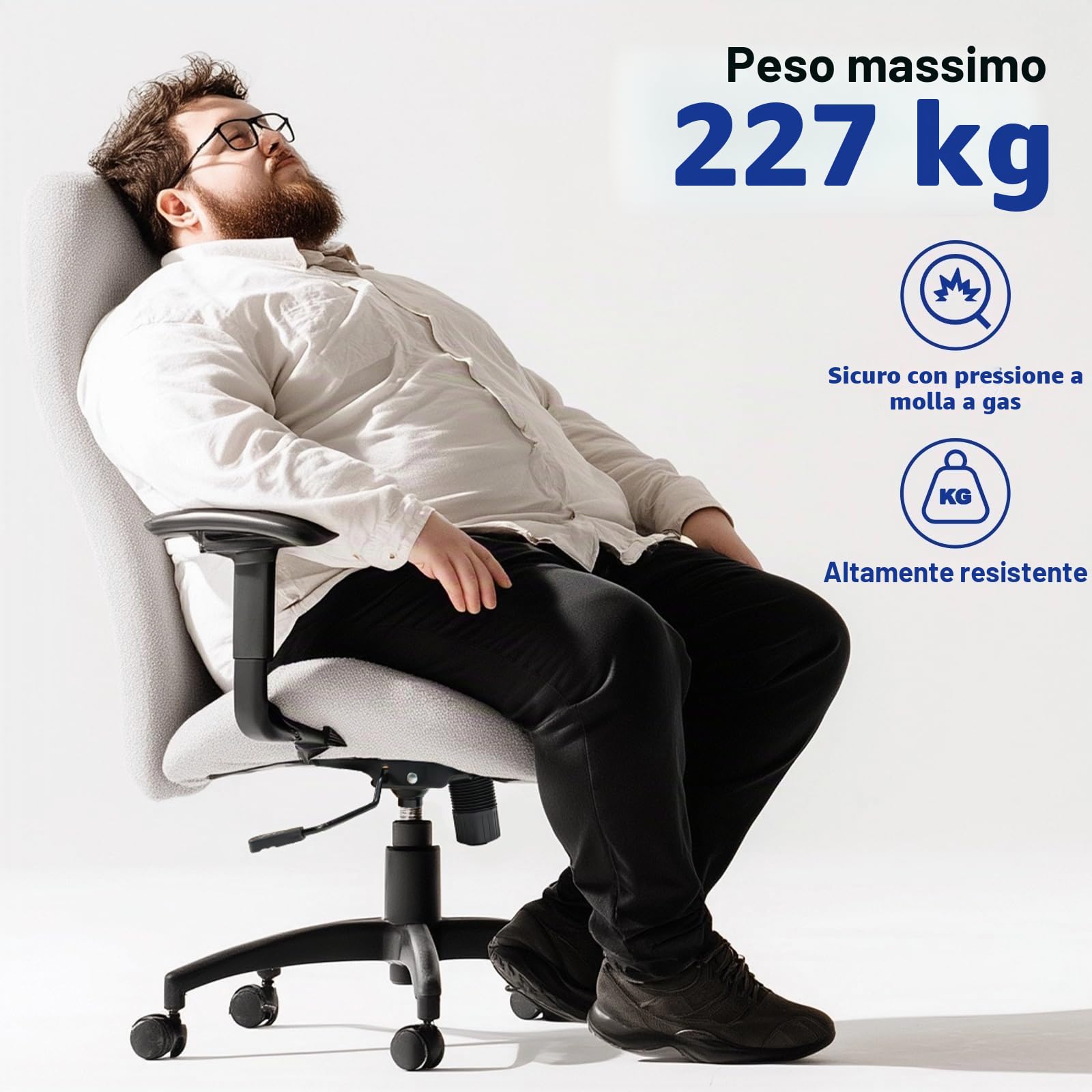 Sytopia Meccanismo di seduta in metallo per sedia da ufficio, 500 lbs con fori da 6" x 10,2", funzione bilanciere e regolazione in altezza, ricambio universale per sedia girevole e sedia da scrivania