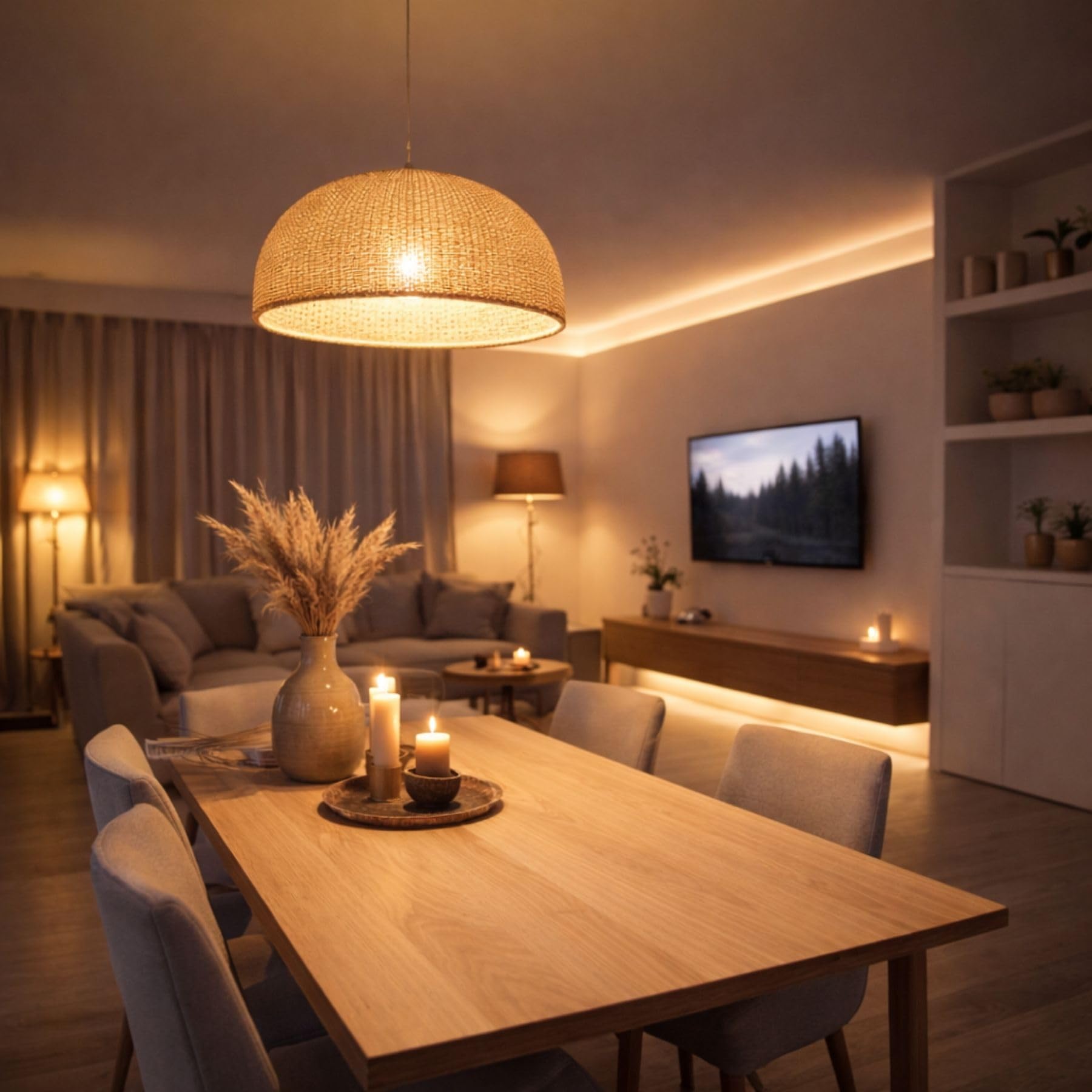 Casambi LED-Schalter Triac Dimmer Bluetooth, RF 2,4 GHz mit NO-Taste, für dimmbare LED-Lampen, Phasenabschnitt, 220 V, 1 K, 1,5 A, max. 360 W, Einstellung 0-100 %