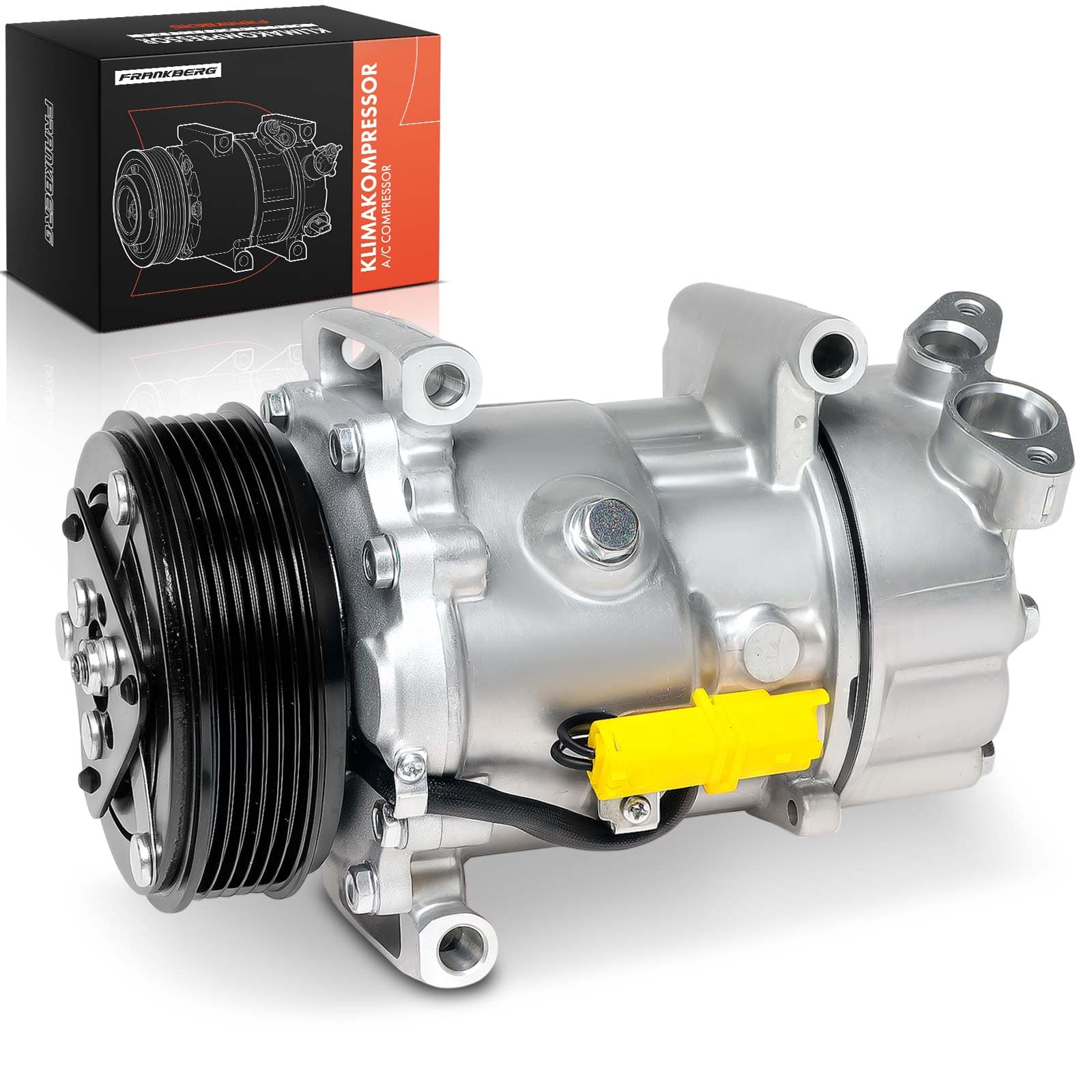 Frankberg Sistemas de aire acondicionado Compresor de aire acondicionado con embrague Compatible con M.i.n.i R55 R56 R57 R58 R59 R60 R61 Replace# 64529223392incl. aceite premezclado