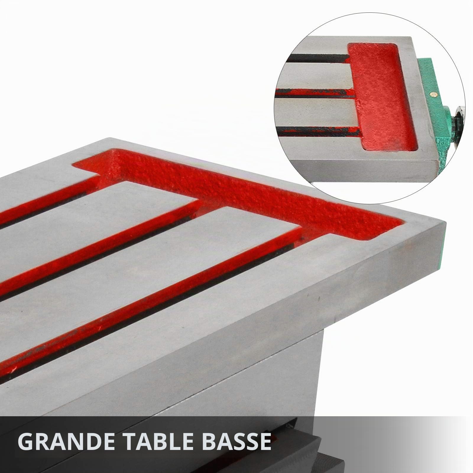 VEVOR Table de fraisage 17,7 × 6,7 pouces Table de fraisage à glissière composée multifonction Table de travail Croix Fraiseuse composée 2 axes 4 façons pour tous les supports de perceuse Fraiseuse de