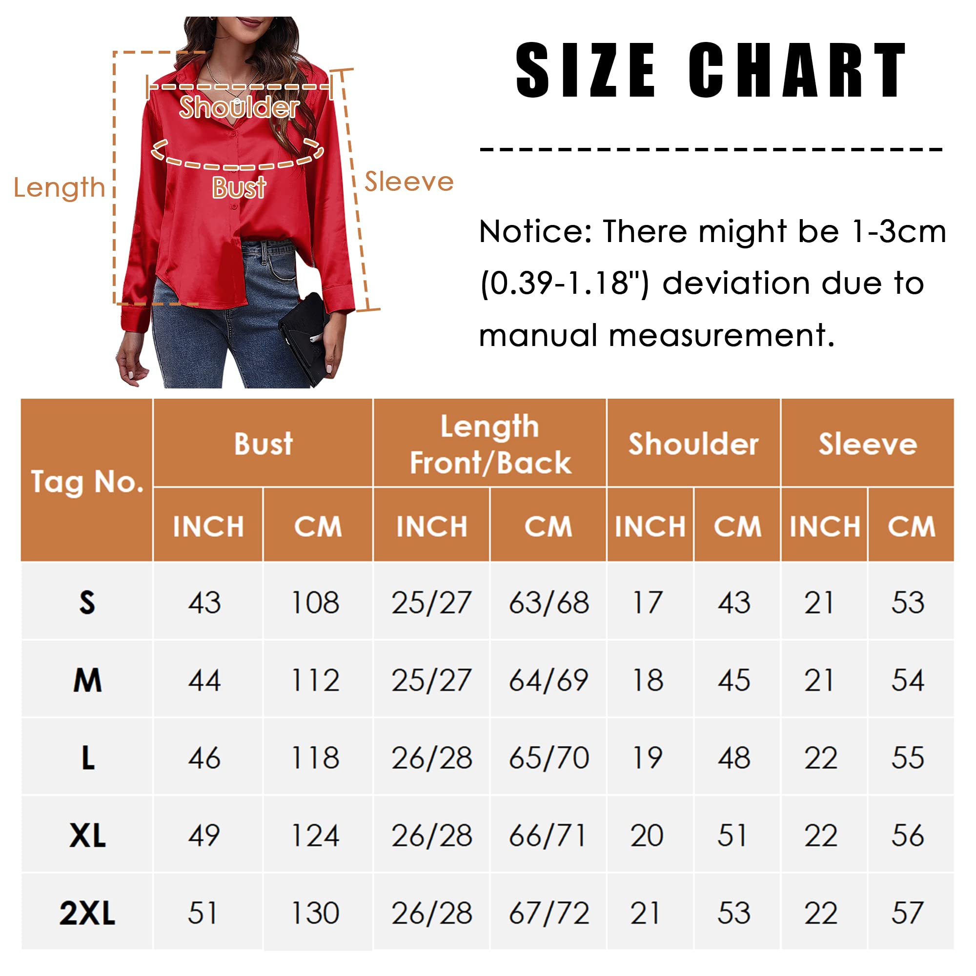 Panegy Camicia da donna in raso a maniche lunghe camicette Botton Down Top da lavoro in seta come camicie per donna ufficio top