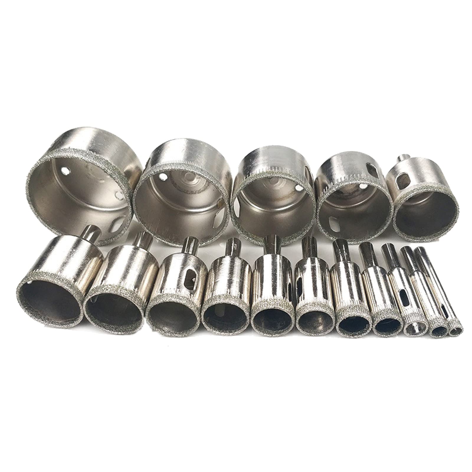 Brocas Juego de brocas Hss con revestimiento de diamante, 16 Uds., 6mm-50mm, azulejo, mármol, vidrio, sierra perforadora de cerámica, brocas de perforación abiertas, broca de núcleo de diamante