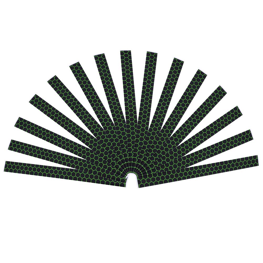 Jauarta White and Black Wraps Archery Wraps 25×5×2 15pcs Universal Heat Shrink Archery Wraps Sticker Accessory Green