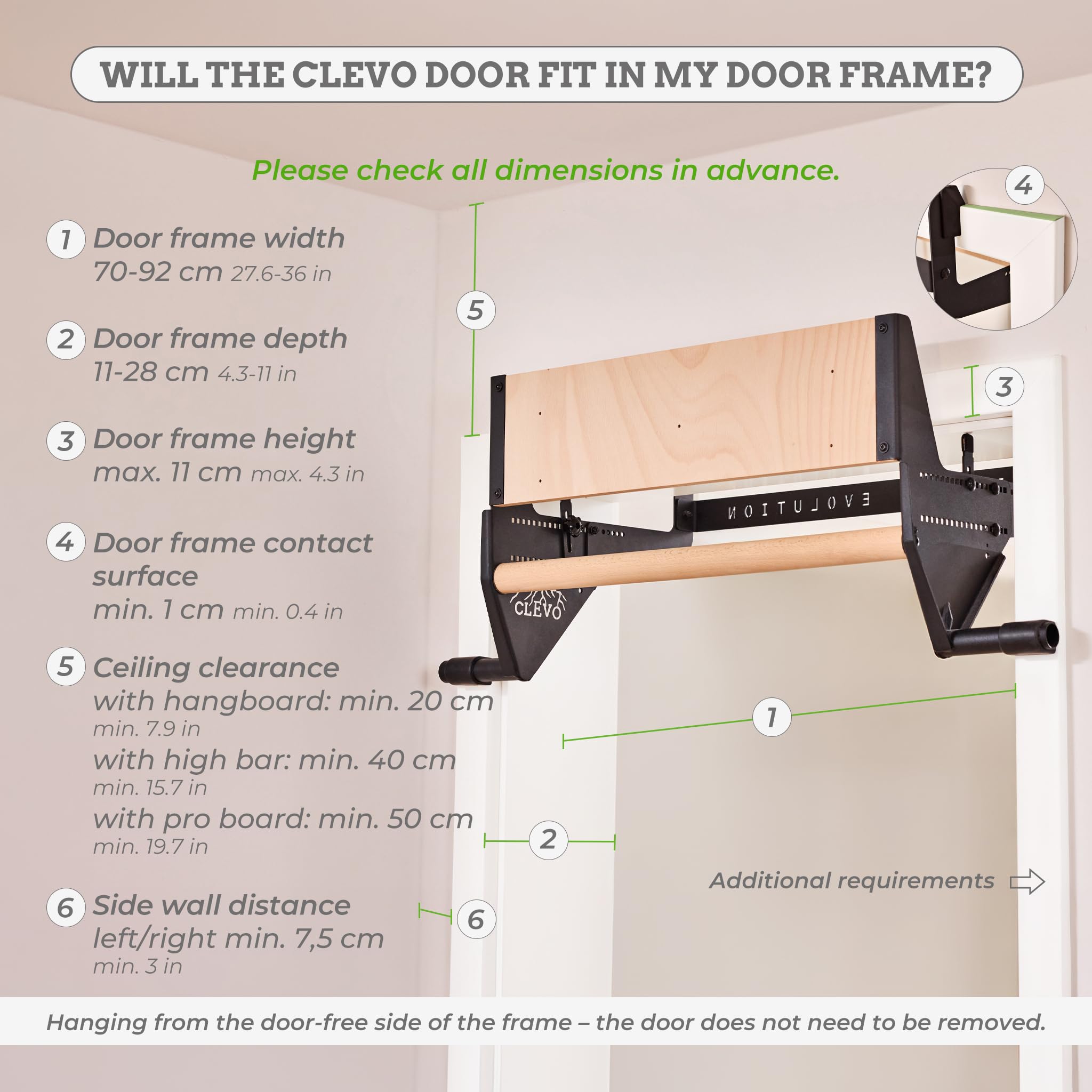 Station D'escalade Clevo S - Support Plafond Pour Hangboard, Barre De Traction Bois, Prises Latérales, Entraînement Doigts, Dos, Préhension