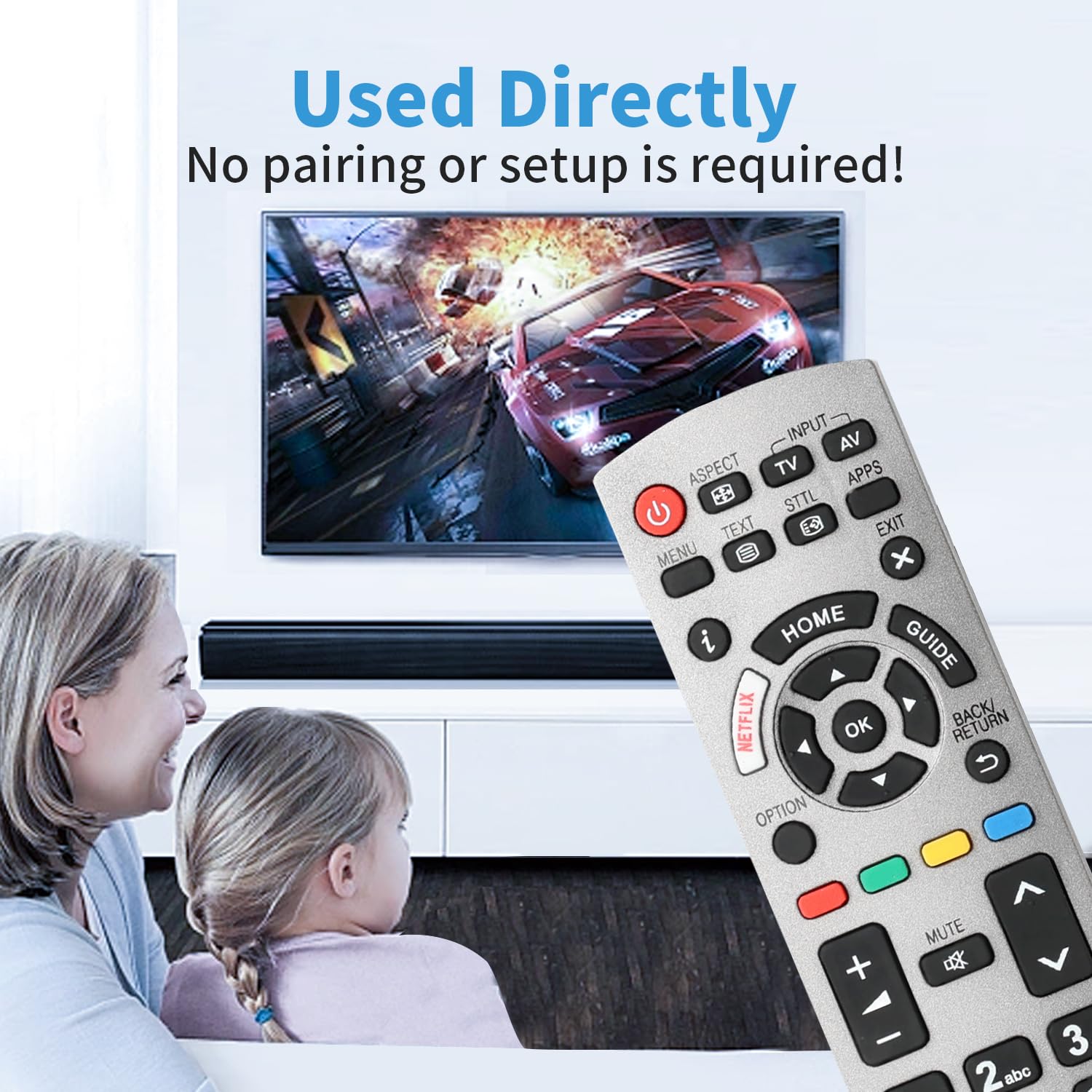Mando A Distancia Repuesto Para TV Manta | Compatible LED4901, 50LFN58C, 40LUN58K Y Otros | Sensor Infrarrojo | No Necesita Programación
