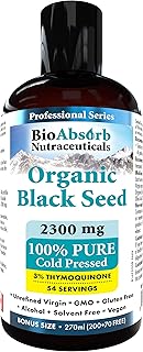 Organic Black Seed Oil. Cold Pressed Unrefined. 54-Day Supply. Extracted from Black Cumin (Nigella Sativa) Seeds (270ml)