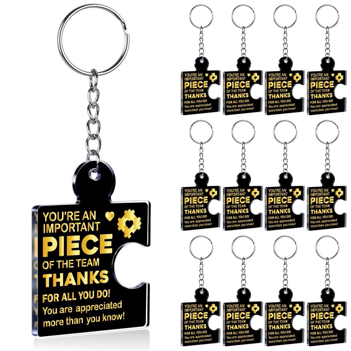 Team Appreciation Gifts Bulk Thank You Keychains for Coworkers
