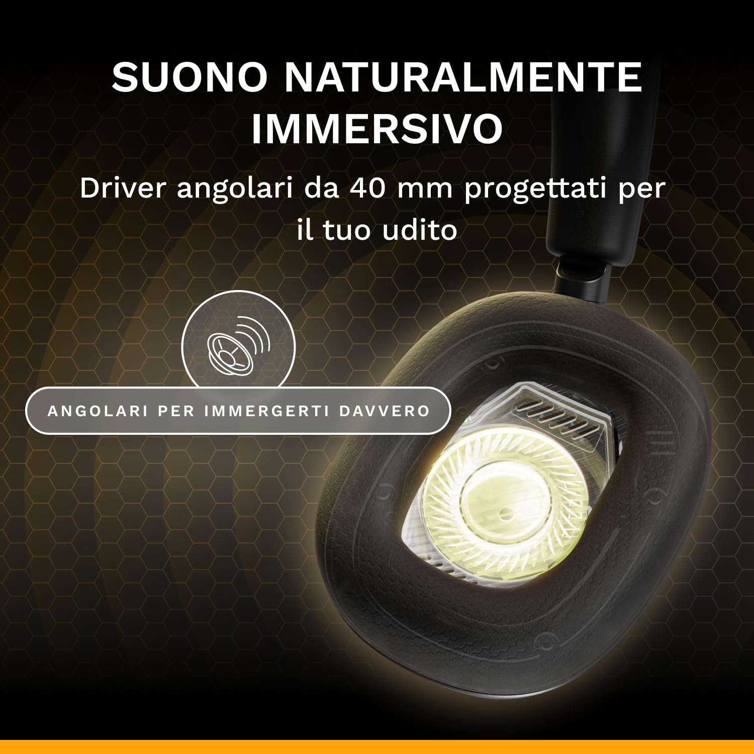 GLORIOUS GHS Eternal - Cuffie stereo gaming per PC, PS5, PS4, Xbox, Switch - Driver angolati personalizzati, microfono rimovibile con audio nitido, 3,5 mm - Resistenti, comfort prolungato - Nere