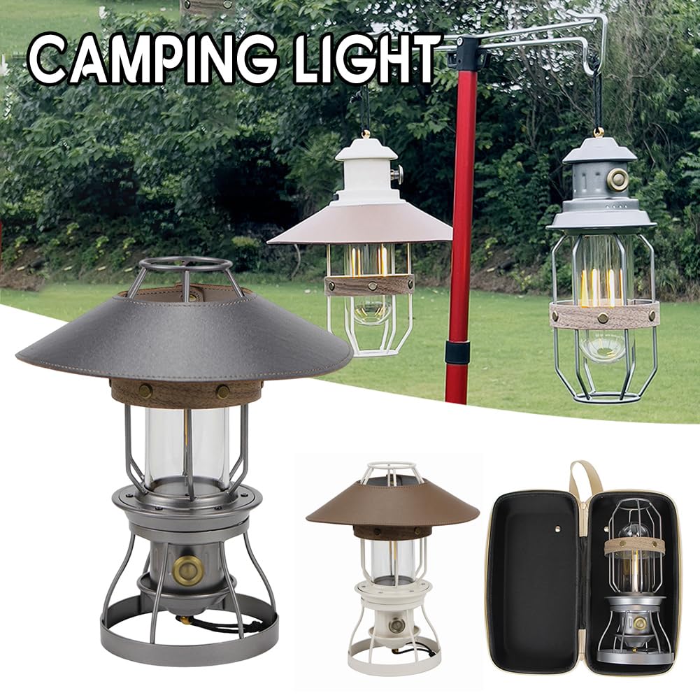 Latarnia kempingowa LED, wodoodporna lampa kempingowa, wodoodporne reflektory zewnętrzne, latarka LED wielokrotnego ładowania, na kemping, wędrówki, do ogrodu, na przerwy w dostawie prądu, biała