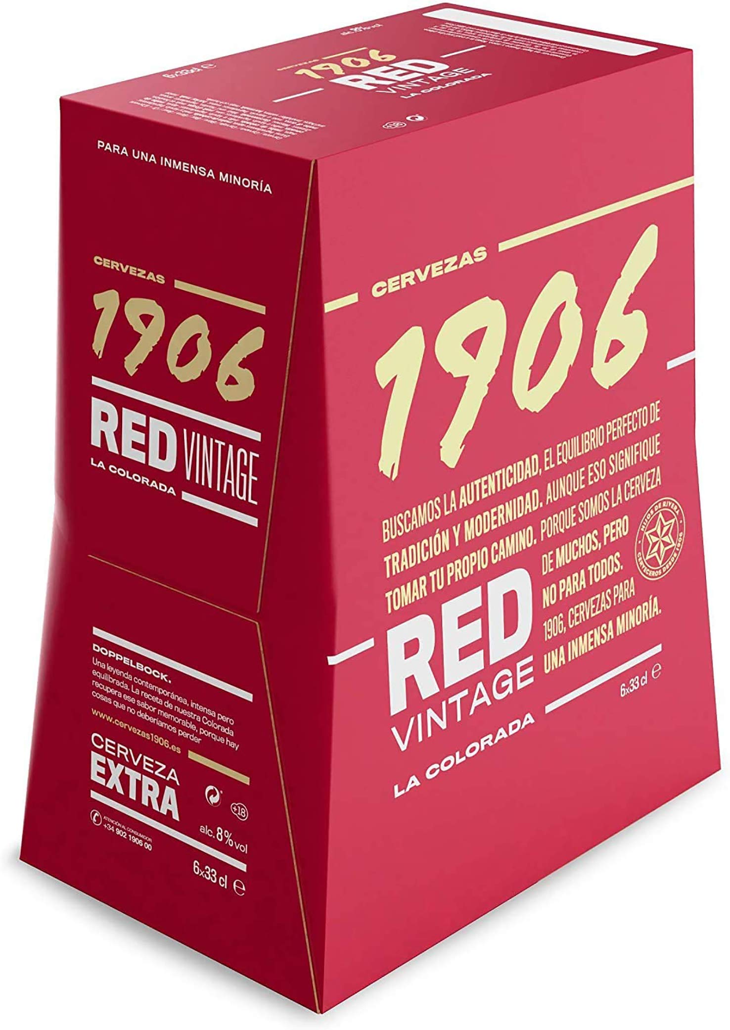 Cerveza 1906 Red Vintage Cerveza - Pack de 24 botellas x 330 ml - Total: 7.92 L & Cerveza Reserva Especial - Pack de 24 botellas x 33 cl