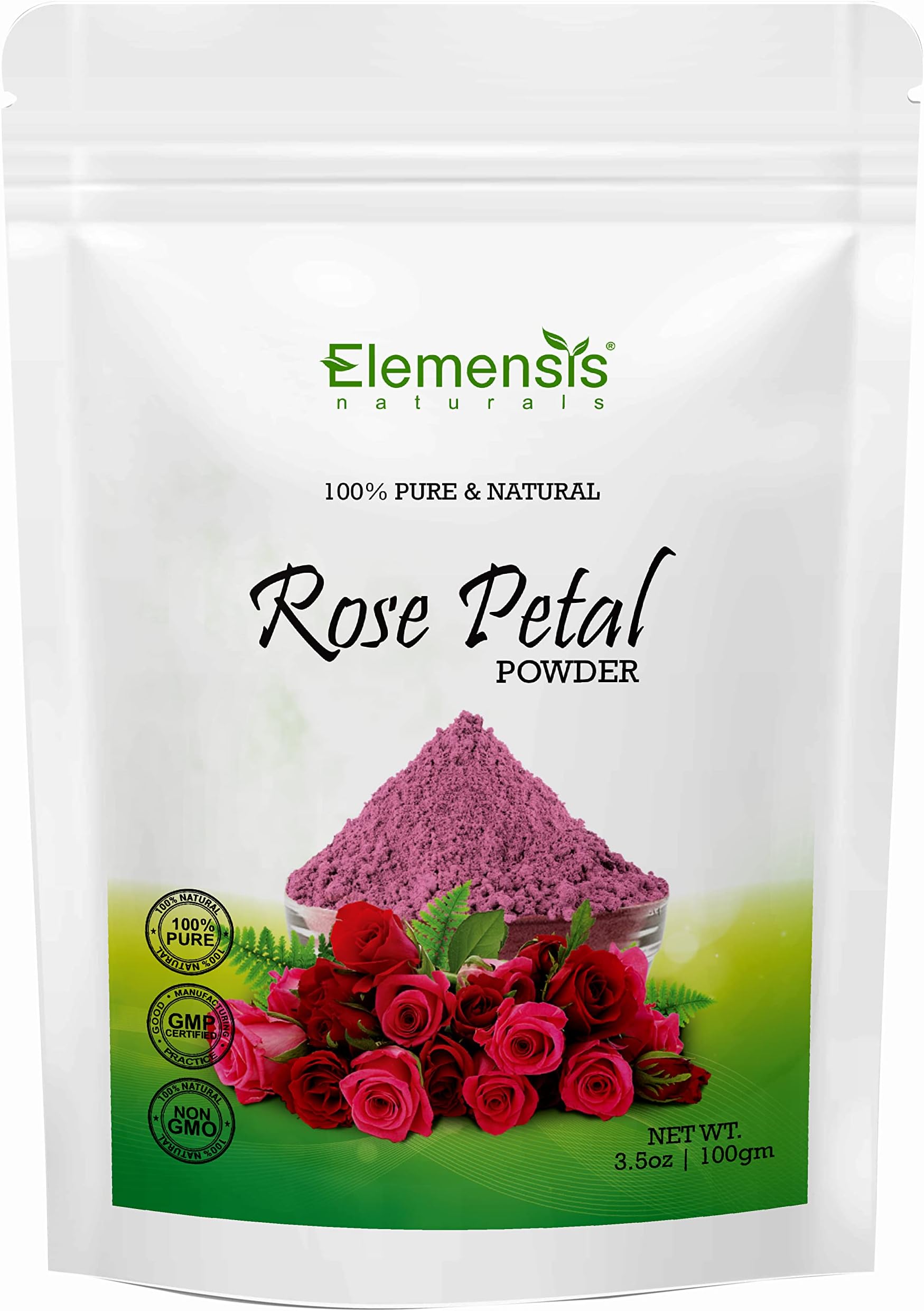Pure & Natural Double Filtered Rose Petal Powder For Skin, Face Pack Mask for Fairness, Tanning & Glowing Skin, 100gm
