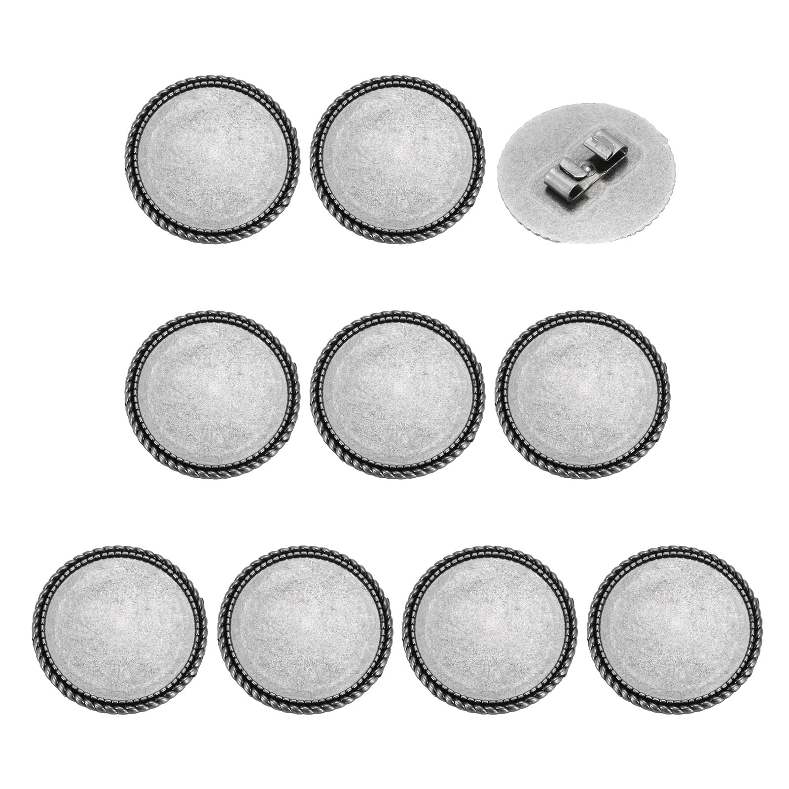 PATIKIL 10Pcs Bolo Tie Buckle, Round Blank Bolo Tie Slide Clasp Accessories