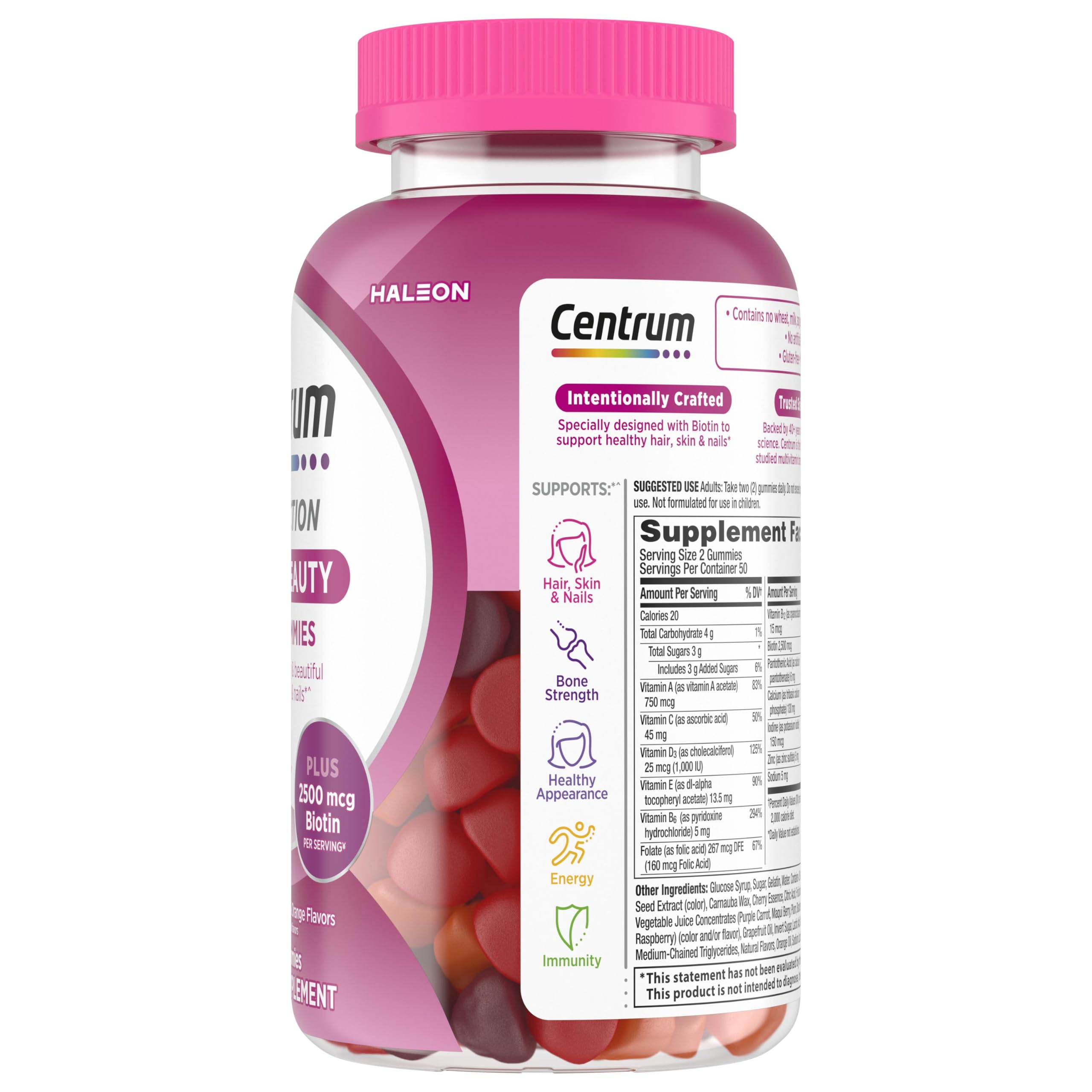 Centrum MultiGummies, Multi + Beauty, 100 Count — Amazon image 17