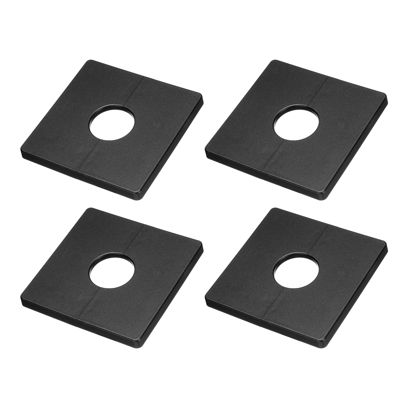 Placas de pared de 85 mm autoadhesivas en ABS negro para tapar huecos de tuberías