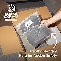 Vista 3 de Spartan Industrial - 9 x 12 pulgadas (100 unidades) Bolsas de plástico esmeriladas con cierre de cremallera de 3 mil con cierre resellable