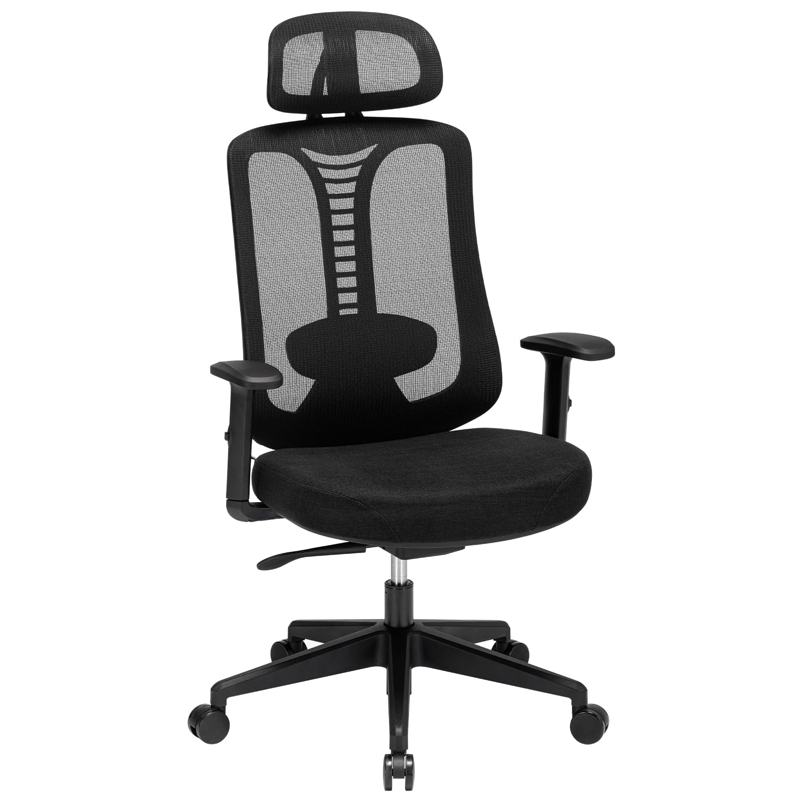 Magic Life Sedia da ufficio Bracciolo ribaltabile a 90° Sedia ergonomica per computer Supporto lombare Regolabile in altezza Dondolo girevole a 360° (130 x 50 cm)