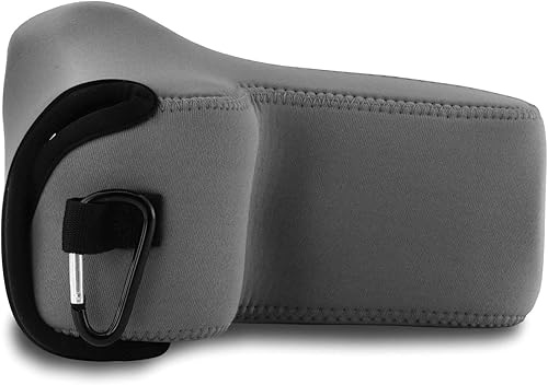 Miniatura 7 de MegaGear MG1824 - Funda de neopreno ultra ligera para cámara compatible con Nikon Z50 (1.969-9.843 in), color gris, piel sintética