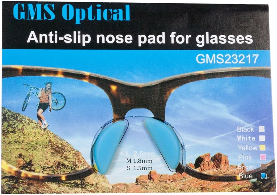 2.5mm 10 Pair Blue GMS Optical Anti-Slip Nose Pad for Glasses