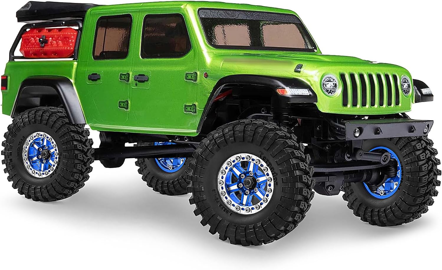 1.3" Wheels and Tires 70mm (2.76in) for SCX24 TRX4M 1/18 1/24 RC Crawler Upgrade Parts (Blue, 4Pcs)