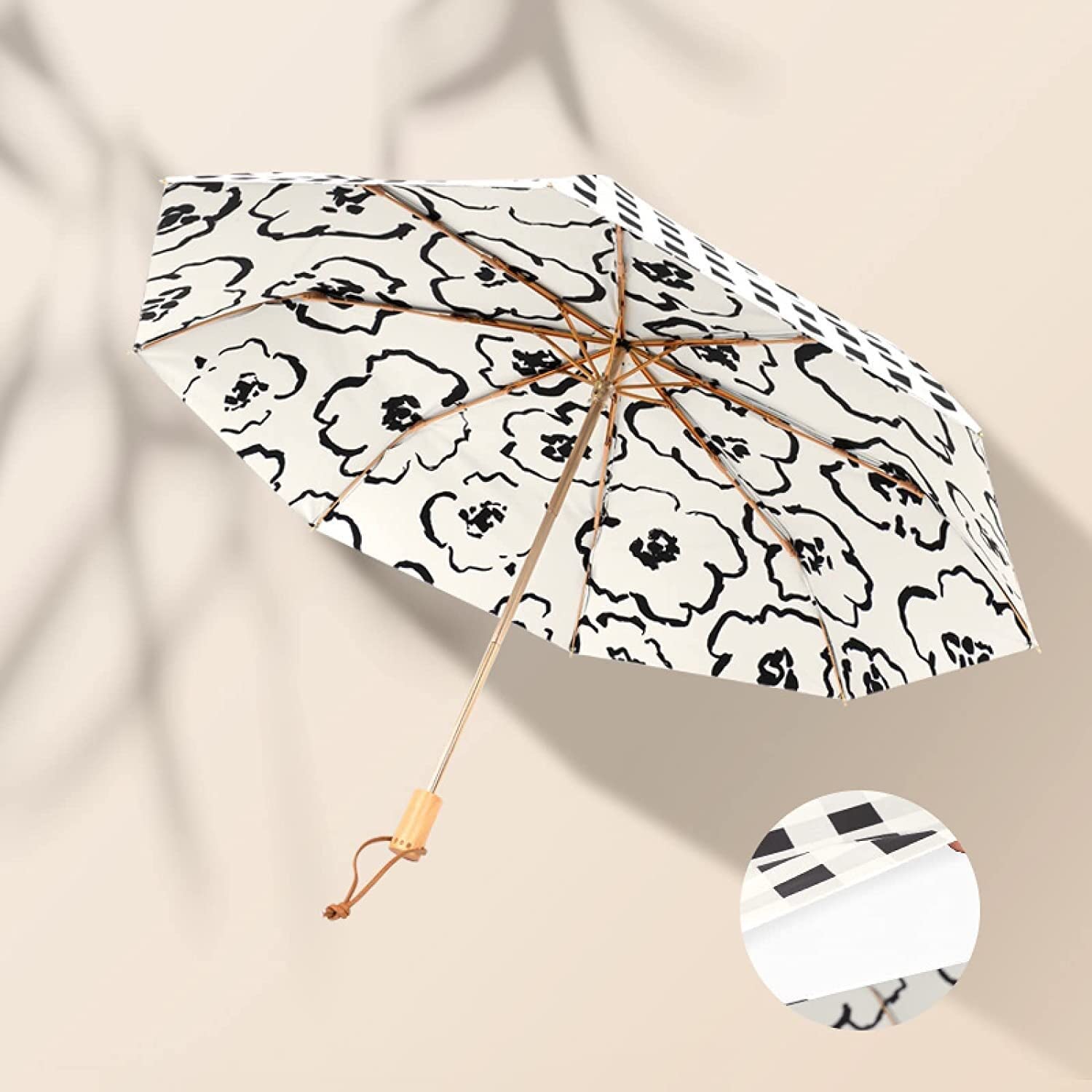 Parasol Damski Składany parasol podróżny wodoodporny dwuwarstwowy krem ​​​​do opalania, parasol słoneczny podwójnego zastosowania kobieta mocny wiatroodporny przenośny Parasolka Kobieca