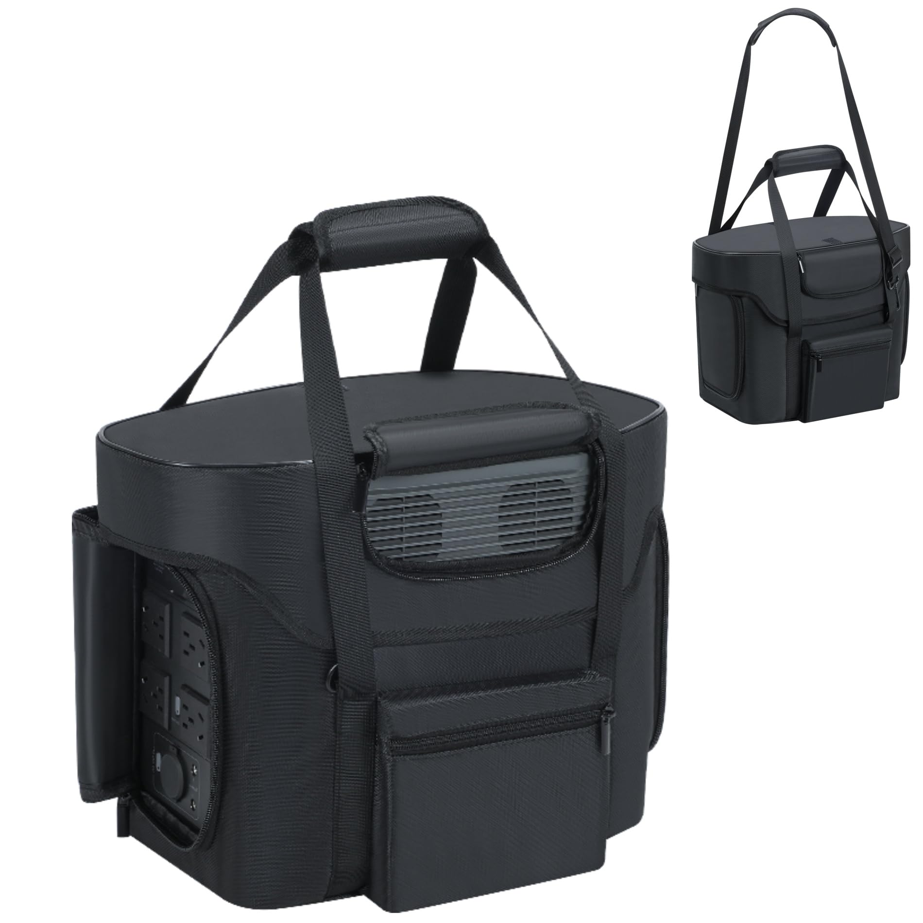 Portable Power Station Bag for ECOFLOW DELTA 2,Carrying Case Bag with Adjustable Straps for Power Station,Generator Covers for Camping Essentials,Storage Case|Travel Case for ecoflow Accessories