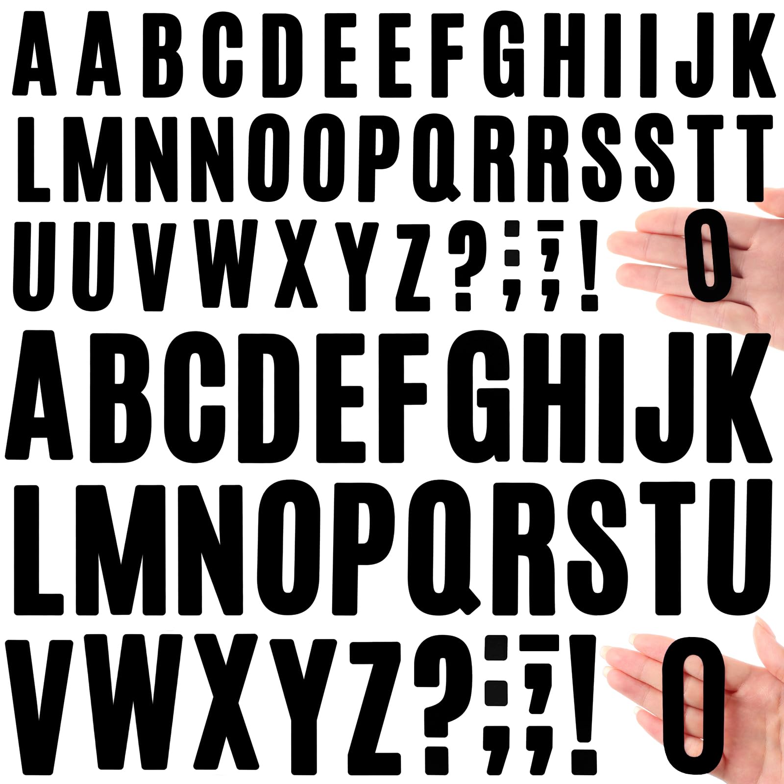 Autocollants lettres en vinyle noir pour décorer la boîte aux lettres