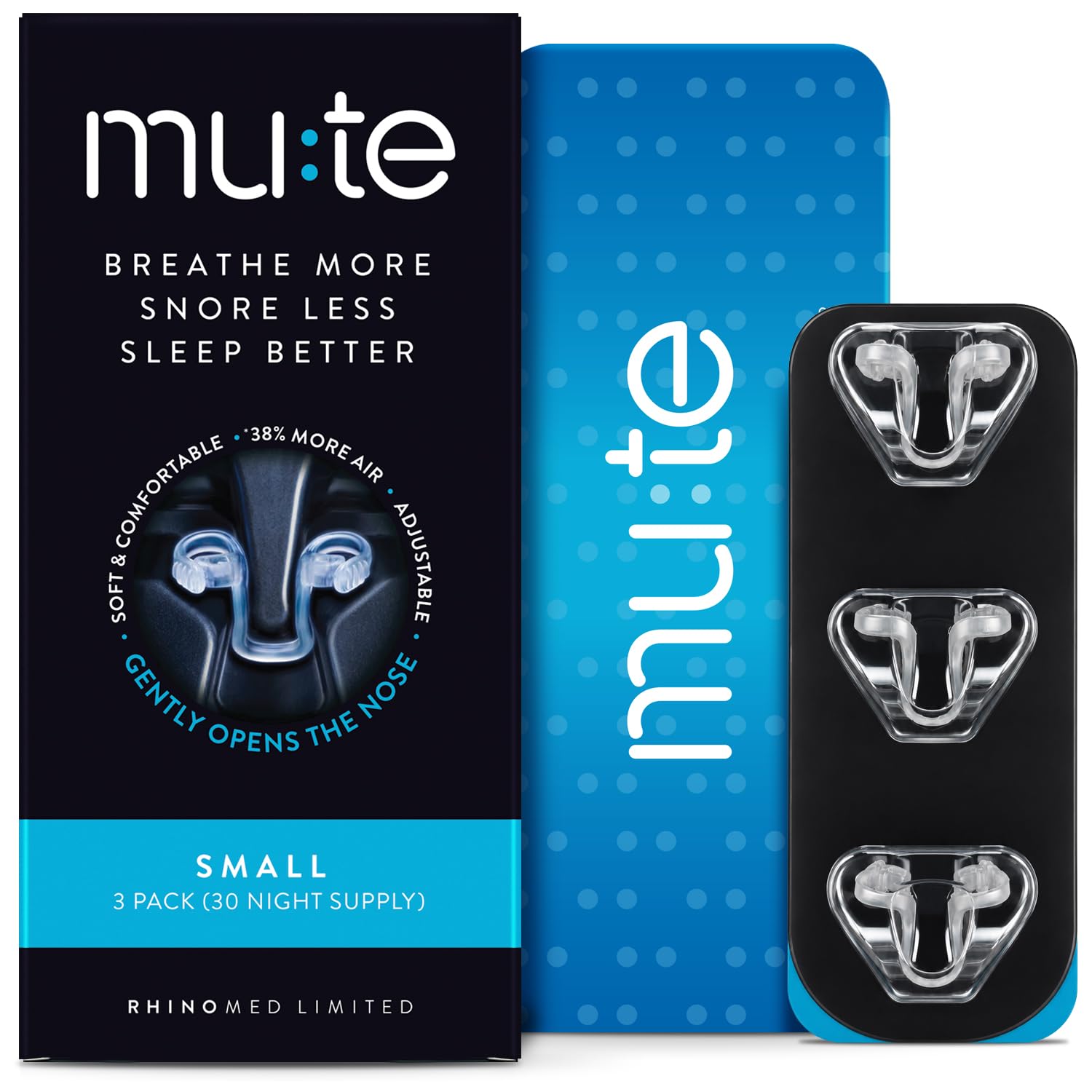 Rhinomed Mute Nasal Dilators for Sleep, Snoring Solution, Starter, 3 Sizes — Amazon image 9