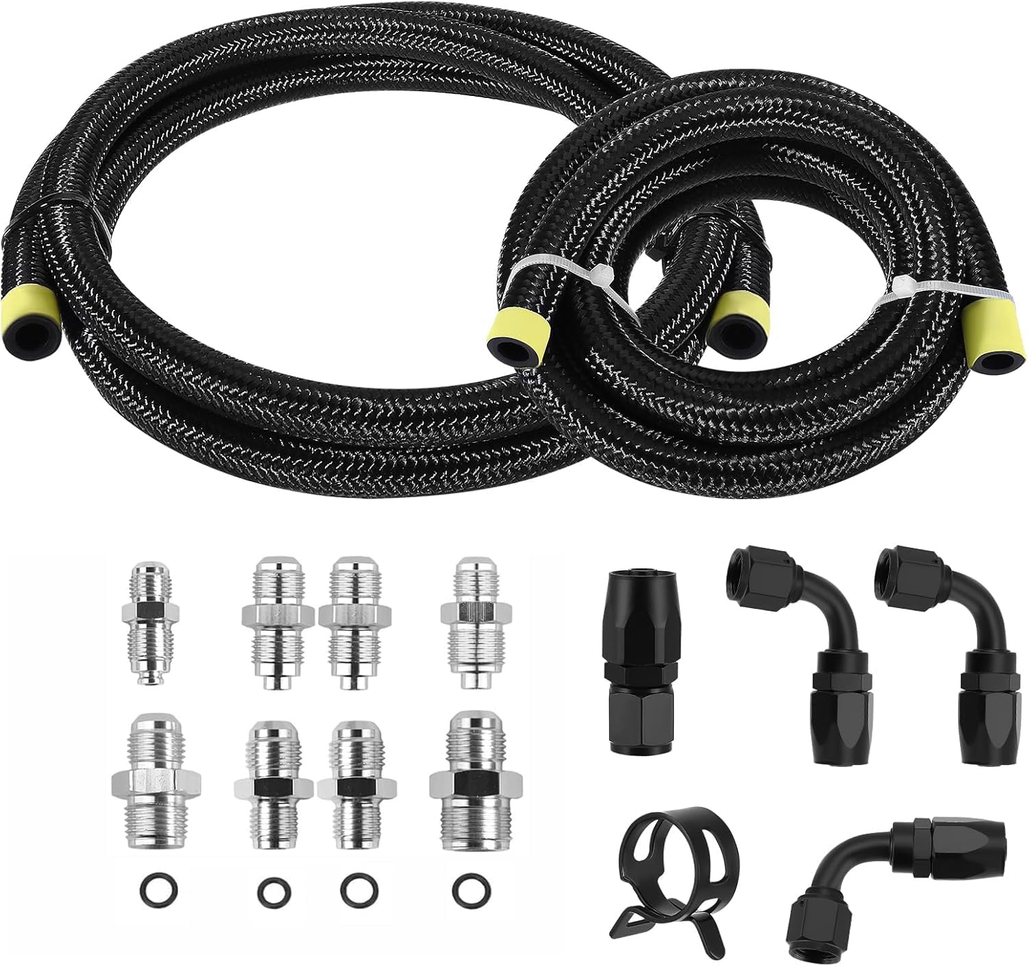 Universal Power Steering Pump Hose Kit return to reservoir Hose Kit 551082 AN6 Power Steering Pump Hose Fitting Kit Fits for LS Swap LS1 LS3