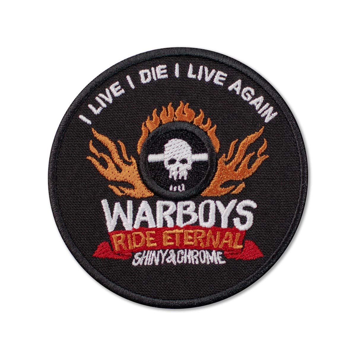 Mad Max Emblem Cult of The V8 Embroidered Patch Iron On (3.3" x 3.3")