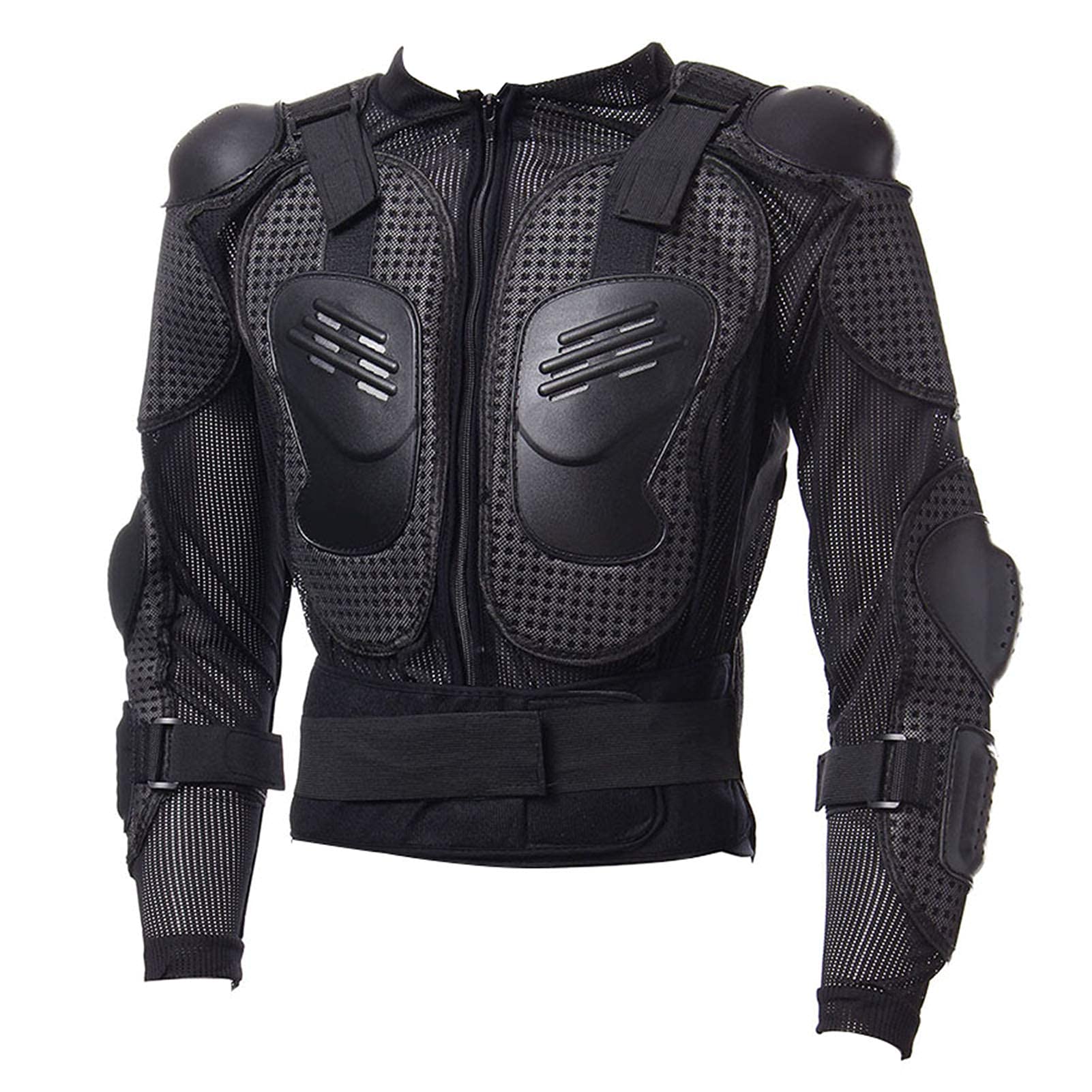 Ejoyous Corazzatura per moto, spalle spinali, protezione del petto, cintura regolabile, nylon traspirante, diverse misure per progetti di protezione per motociclisti, con regolazione (3XL)