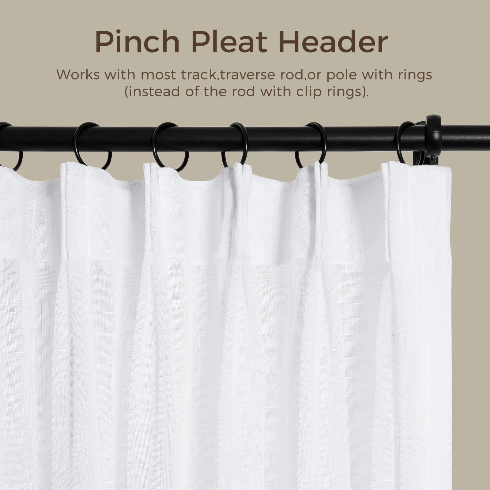 Amazon.com: TWOPAGES White Sheer Curtains 84 inches Length 2