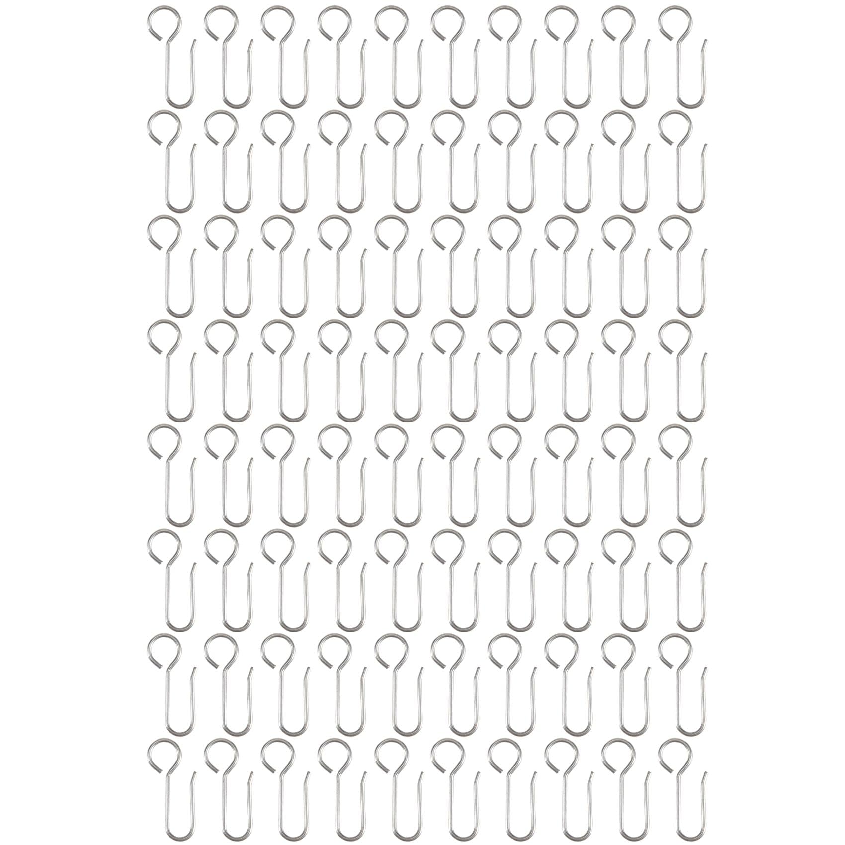 CTRLZS 80 Pcs Curtain Hook Metal Curtain Track Hooks Shower Curtain Decoration Hooks S Shaped Stainless Ceiling Curtain Track