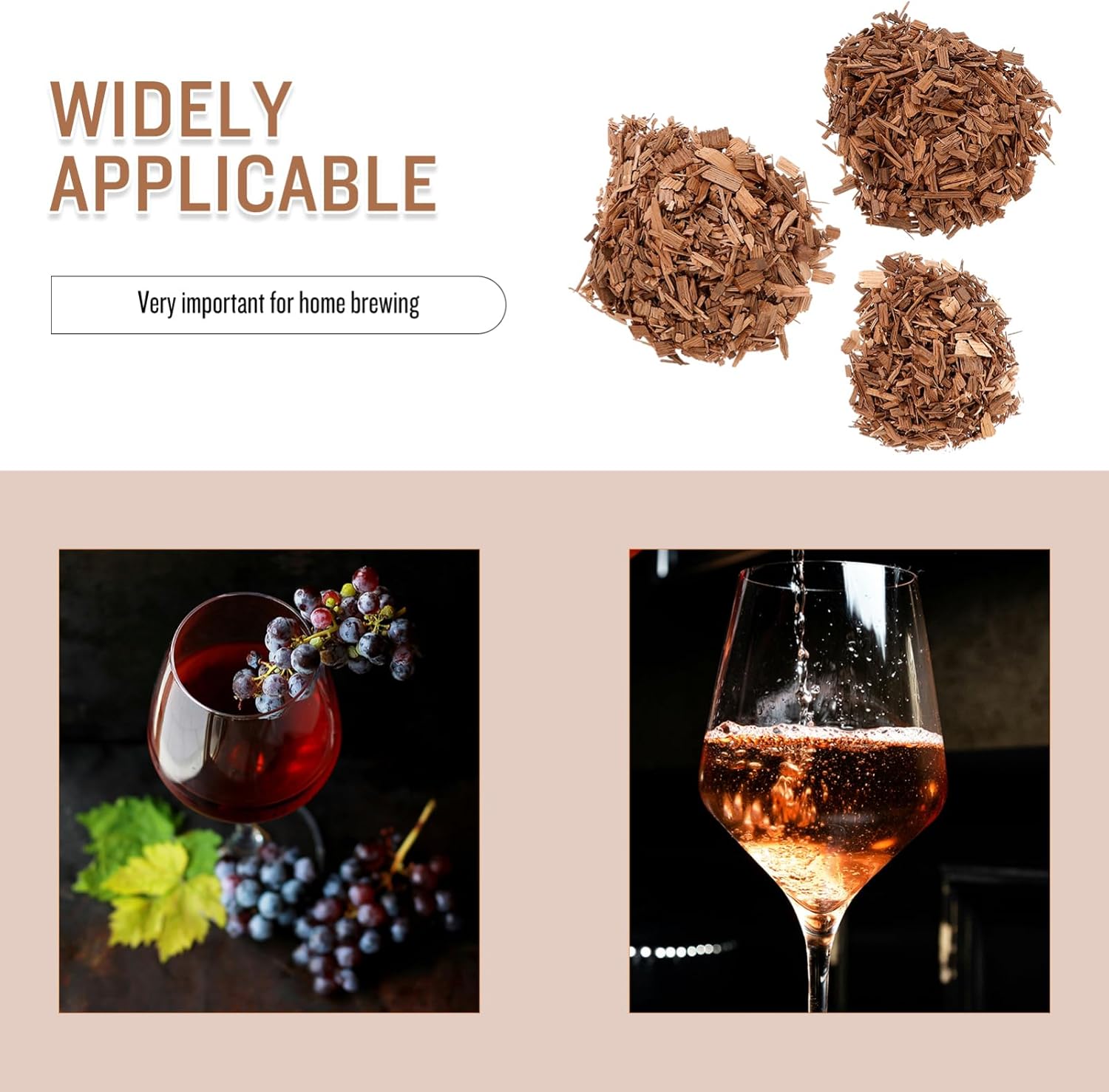 1pack Wine Oak Chips for Wine Making Chips for Home Brewing Aging Whiskey and Enhancing Flavor
