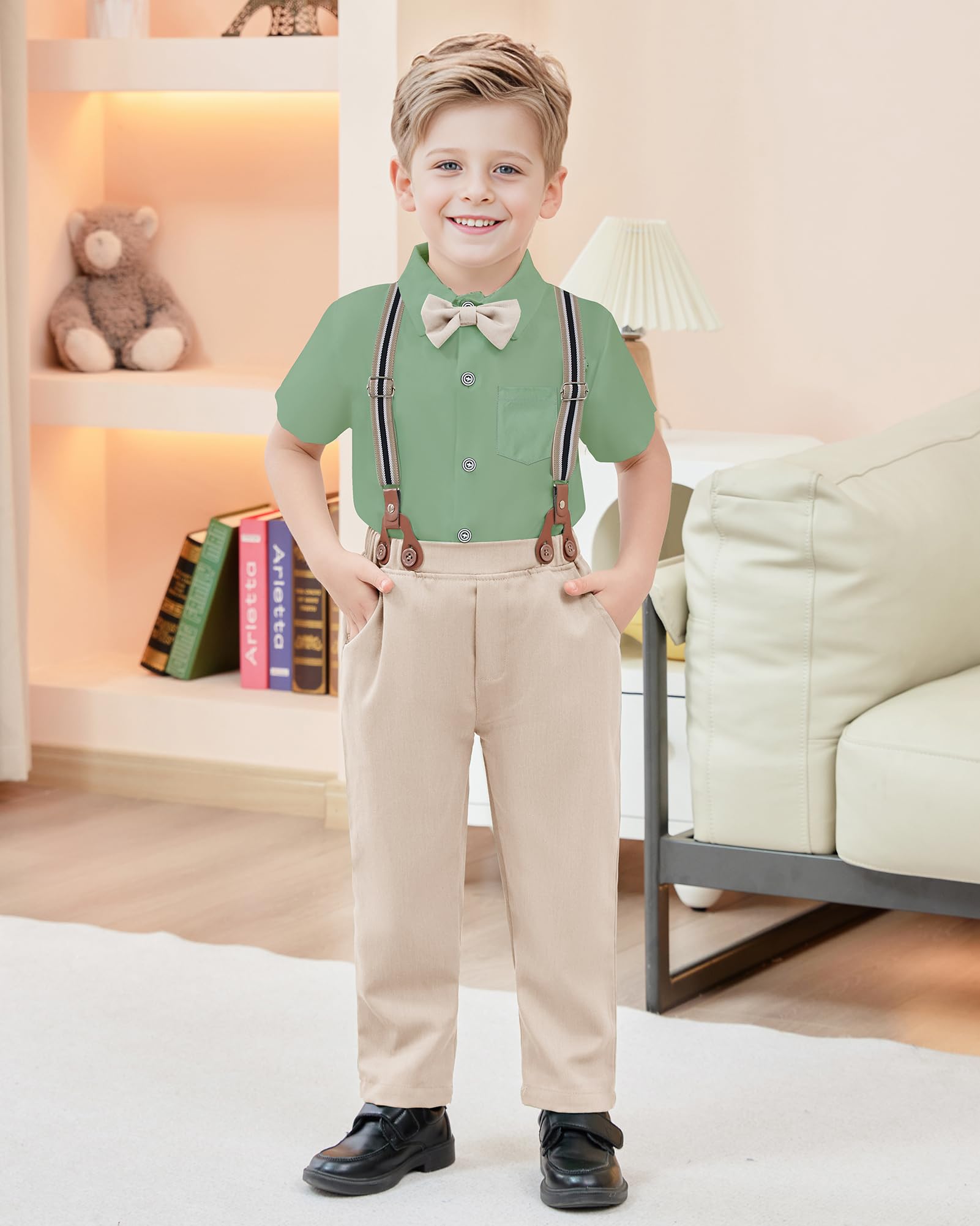 ZOEREA Jungen Kurzärmeliges T-Shirt und Hose