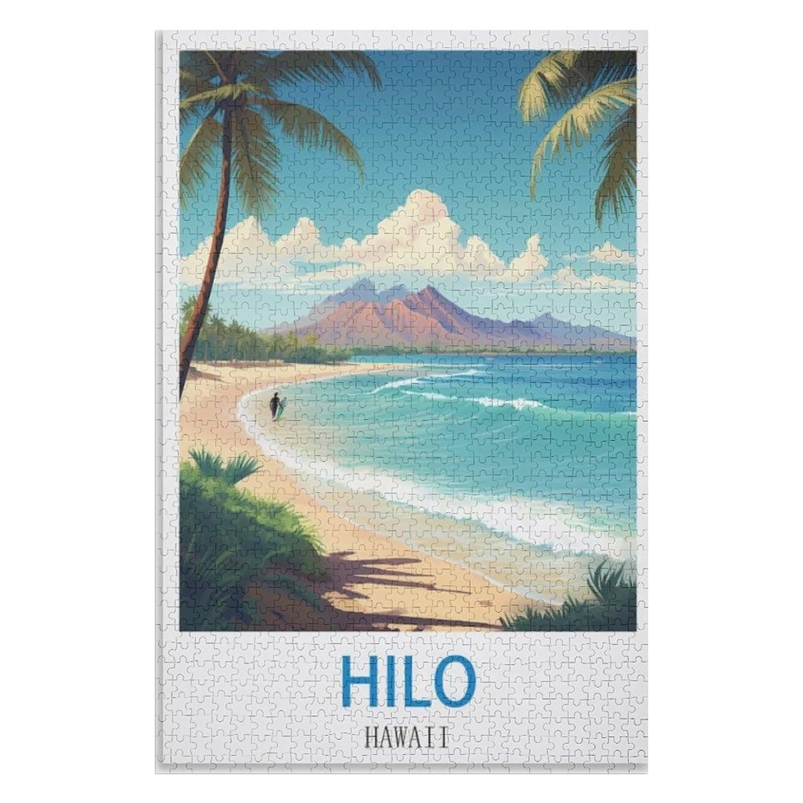 puzzles for adults, family puzzle game birthday gifts, Hilo Hawaii ，Adults 1000 Piece Jigsaw Puzzle- Christmas，70x50，paper puzzle，AA-734