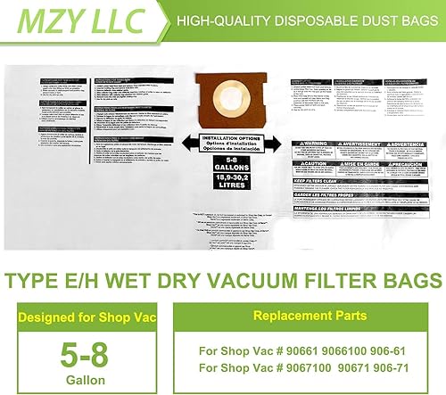 Miniatura 5 de Filtro de repuesto para filtros de aspiradora de tienda 90304 90585, 90107, 90350, 90333, filtro de aspiradora en seco y húmedo, se adapta a la