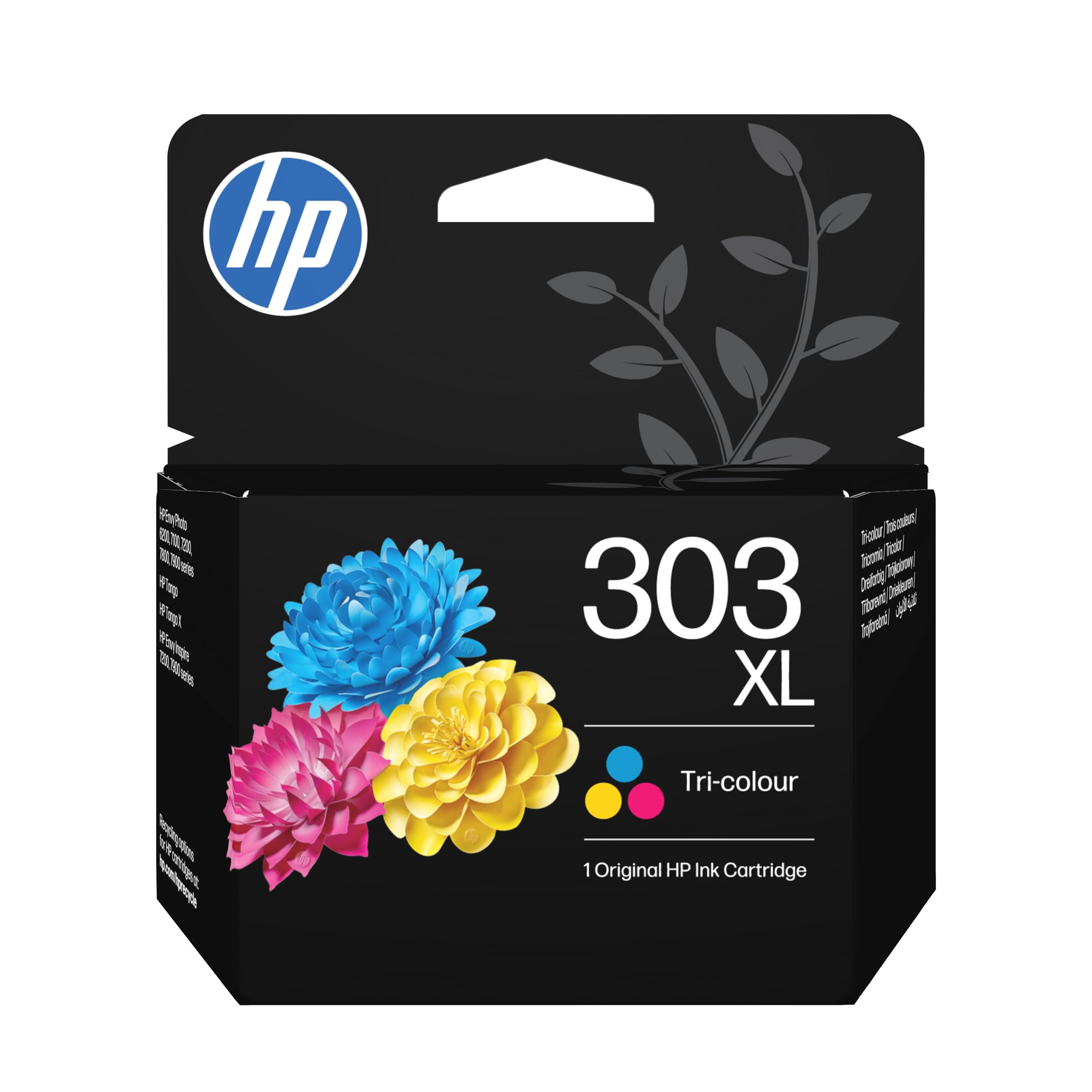 HP 303XL Tricromia T6N03AE, Cartuccia Originale da 415 pagine, Compatibile con Stampanti serie Envy Photo 6200, 7100, 7800, 7200, 7900, Envy Inspire 7200e, 7900e, Tango X dge