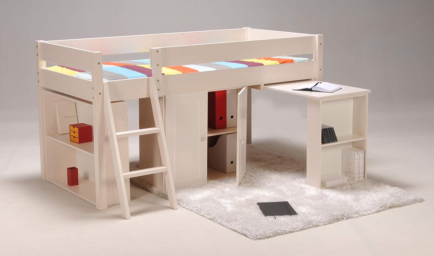 Weber Industries Tino Combined Bed showing internal storage and desk