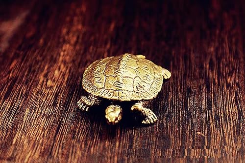 Vista 12 de Figura de estatua de tortuga de latón de latón, figura decorativa para oficina en casa (2 unidades, dorado) 2 piezas, dorado,1 unidad,2 piezas,2