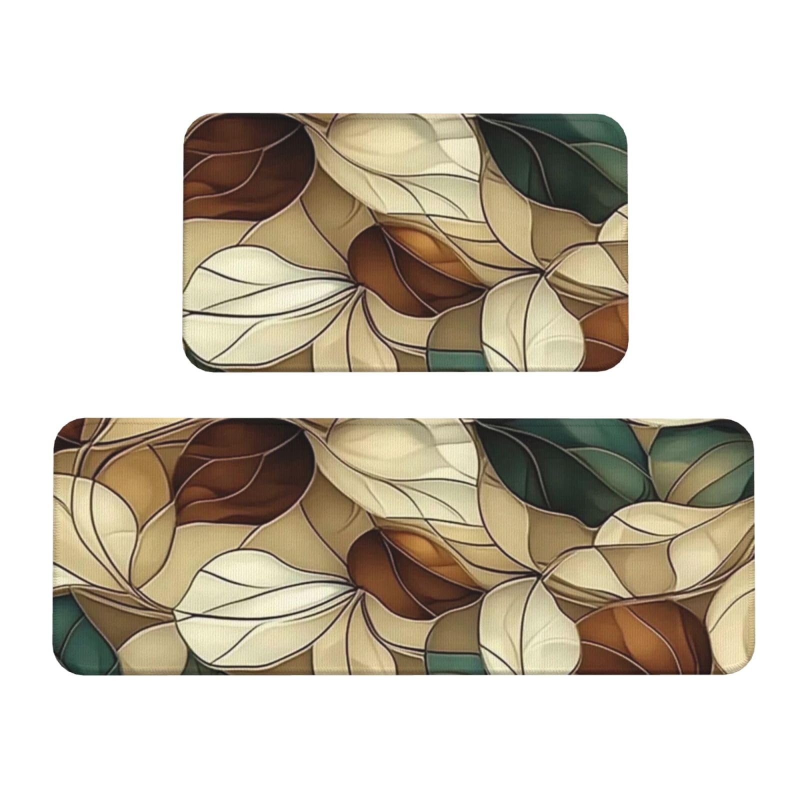 Tapetes de cocina acolchados y antideslizantes con diseño floral para cocinar con comodidad