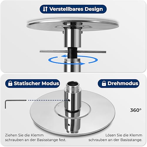 Miniatura 7 de SereneLife Bastón de baile giratorio profesional mejorado – Poste de fitness portátil y extraíble, conexión ajustable y suave, ideal para