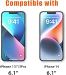 Matte Screen Protector for iPhone 14/13/13 Pro [2 Pack], 9H Full-Screen Matt Tempered Glass Film, Anti-Glare, Anti-Fingerprint, Smooth Touch Screen Protector