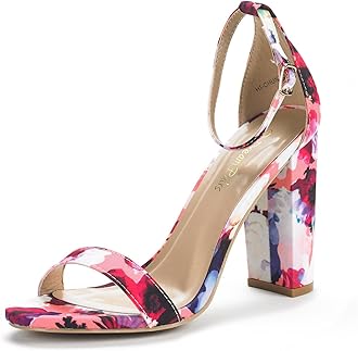DREAM PAIRSWomen's Hi-Chunk High Heel Pump Sandals