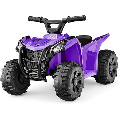 Best Choice Products 6V Kids Ride On Toy, 4-Wheeler Quad ATV Play Car w/ 1.8MPH Max Speed, Treaded Tires, Rubber Handles, Push-Button Accelerator - Purple